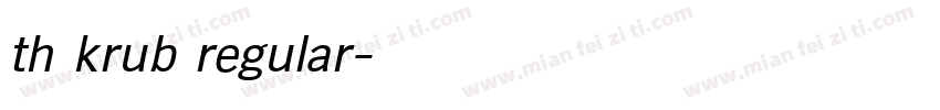 th krub regular字体转换